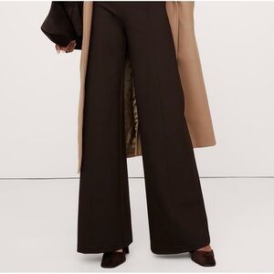 Banana Republic Women’s WIDE-LEG EVERYWHERE PONTE PANT Brown SZ S NWT